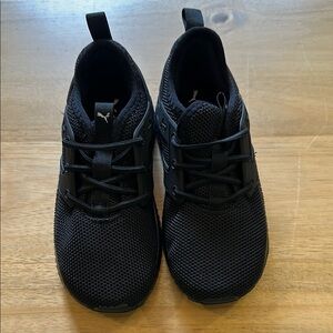 Puma Jet Black Mesh Sneakers.  Never worn.